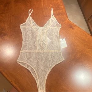 Forever 21 nude lacy bodysuit